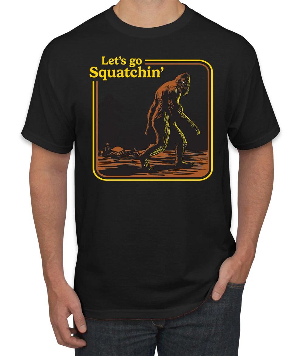 Let s Go Squatchin Bigfoot Men T- Shirt L