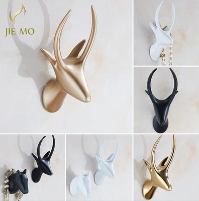 Wall Decoration Hook Deer Head Horse Head Wall Hanging Entrance Bag Coat And Hat Hook Hotel Creative Animal Coat Hook
