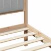 Brown and Light Grey Bed Frame 75 x 190 cm Solid Pine Wood