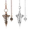 Dowsing Witch Spiritual Copper Pendulum Pointed Meditation Energy Spiral Metal For Women Girls