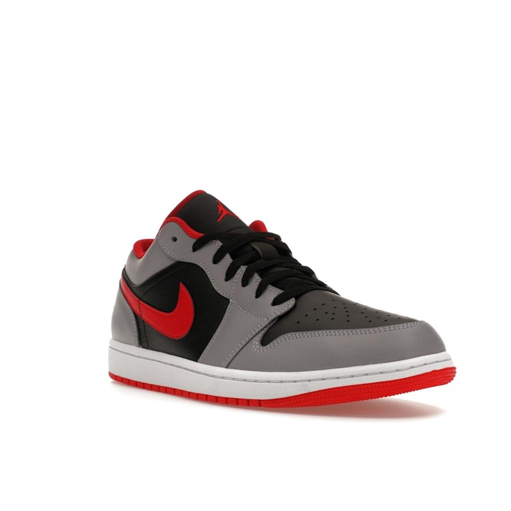 Air Jordan 1 Low Cement Fire Red Men Sneakers Grey Black Cement-Grey 553558-060