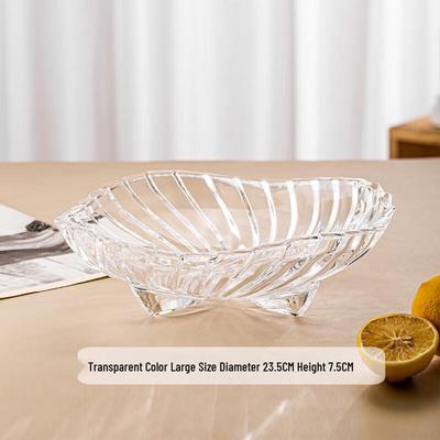 Flavinmci European Crystal Glass Triangular Fruit Plate