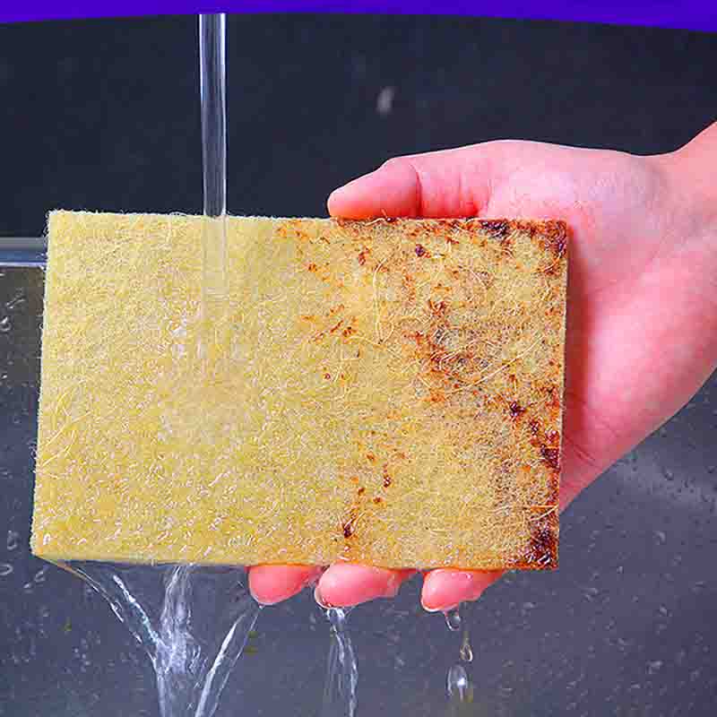 5/10PCS Sisal Kitchen Cleaning Cloth Eco-friendly Plant Cleaning Sponge for Pot Bowl Dishwashing Cloth Kitchen Accessories