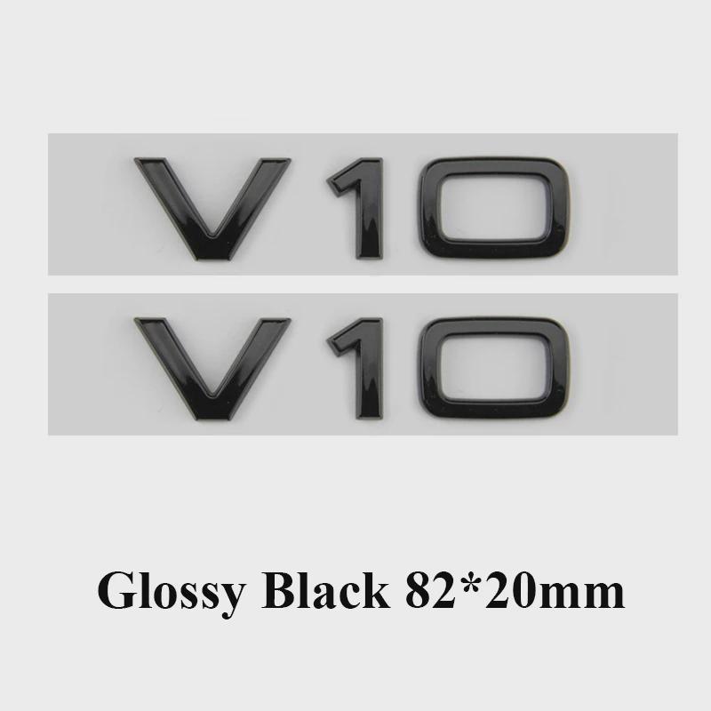 3d ABS bilbokstaver V10 V8T V6T-logo Bilskjerm-sideemblem-merkemerke for A6 C7 S4 A4 B7 SQ7 R8 S8 S6-klistremerketilbehør