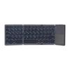 Slient Foldable Wireless Keyboard Universal Portable Rechargeable Keyboard Ergonomic with Touchpad Bluetooth Keyboard Travel