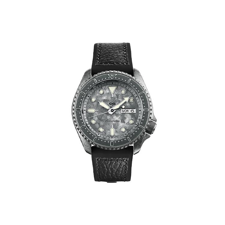 SEIKO SEIKO5 Mechanical Movement Artificial Leather Strap Watch Men s Watches Gray Dial SRPE79K1 Gray Dial Black Strap