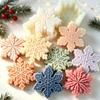 Christmas Candle Making Tool 3D Snowflake Silicone Casting Tool for Handmade Candle Holiday Decoration Resin Casting Projects
