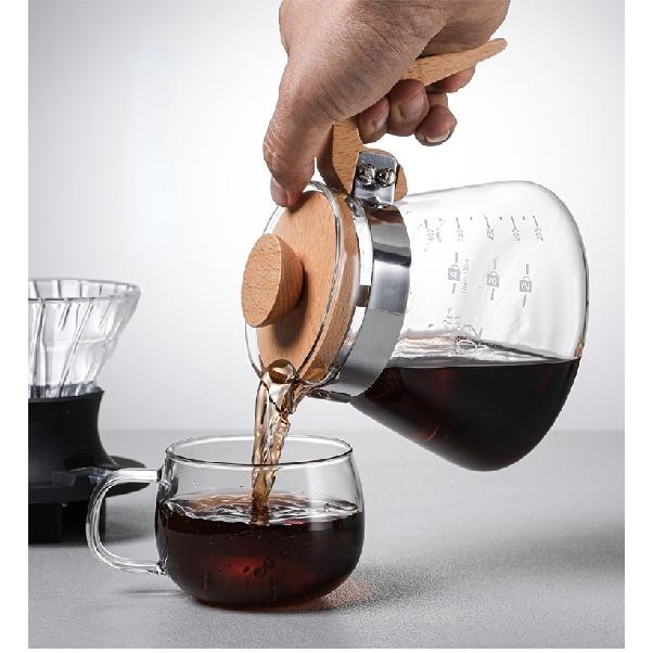 V60 Coffee Set Glass Coffee Pot Coffee Filter Cup Coffee Filter Paper Thickened Glass Filter Coffee Pot