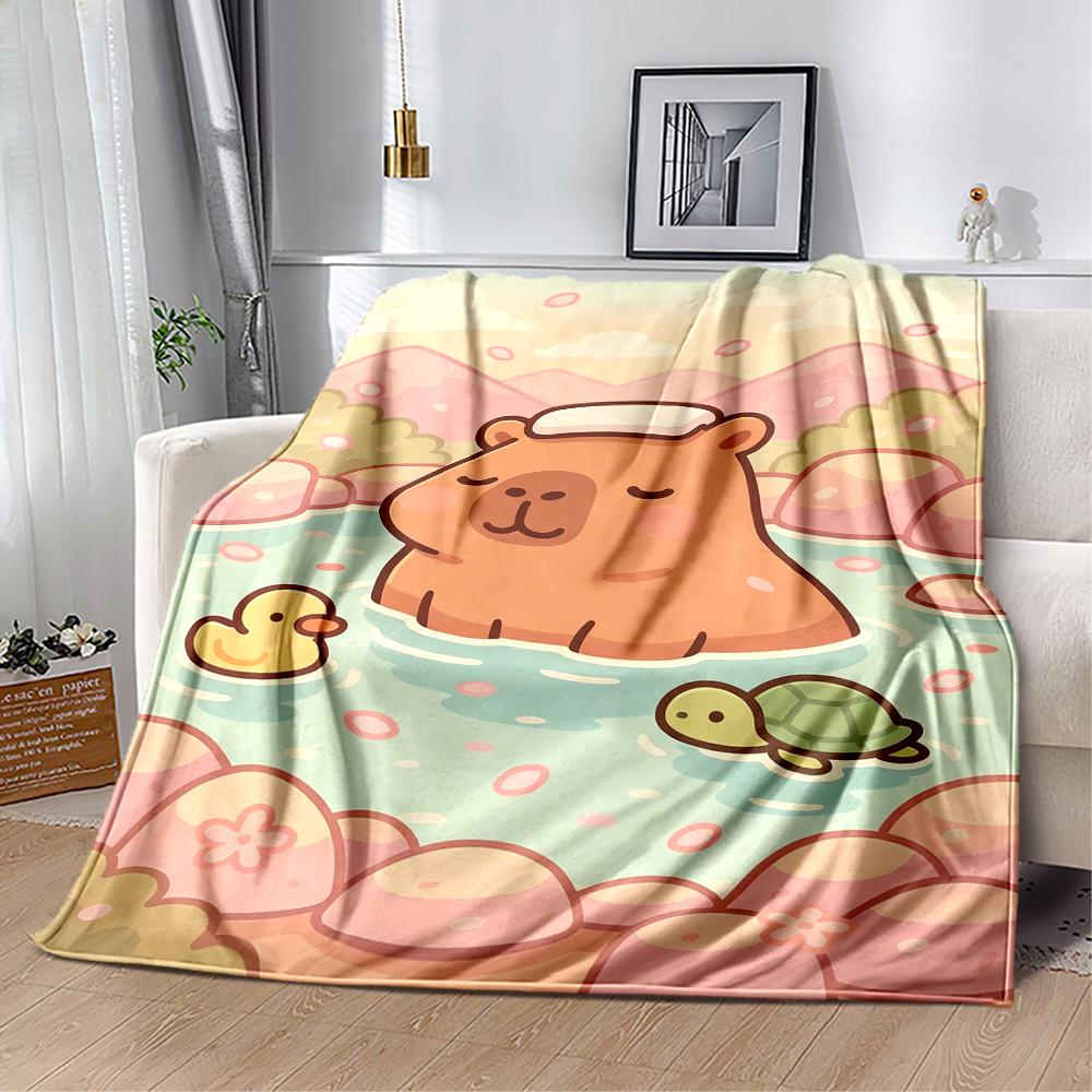 1pc Cute Bear Watching Stars Blanket Comfortable Soft Lightweight All Season Multi Purpose Blanket Travel Camping Picnics Sofa Office bedroom Friends