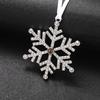 Snowflake Christmas Ornaments with Personalized Photo Projection Elegant Hanging Pendant Fun Holiday Christmas Tree Decorations