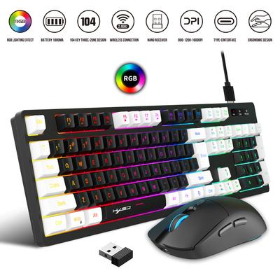 2,4g bezdrátová počítačová klávesnice a myš kombinace 104 kláves Herní klávesnice Rgb podsvícení Usb-c klávesnice pro notebook stolní počítač