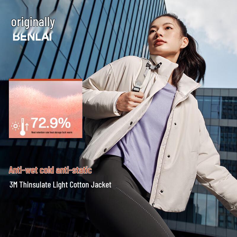 

BENLAI Women s BNM150046 Loose Stand-Collar Padded Jacket S