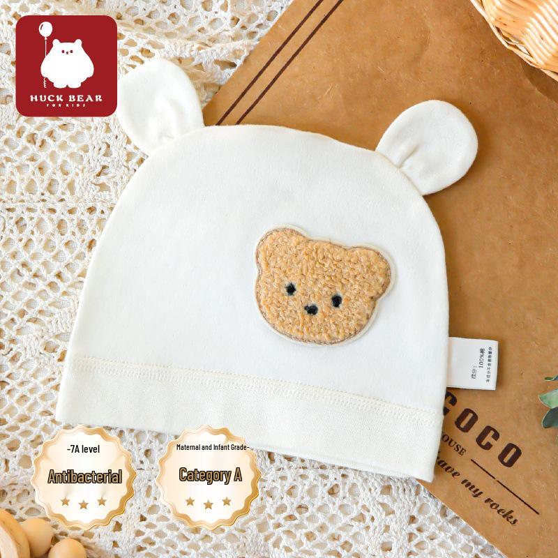 Pure Cotton Newborn Pullover Cap - Single Layer, Spring & Autumn