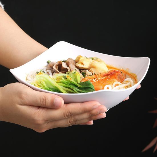 Yousheng 1/4Pcs Disposable Square Serving Bowls Smooth Edges Party Snack Salad Bowl Heat-Resistant Versatile Serving Dish