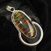 925 Sterling Silver Pendant 30 Ct Natural Opal Oval Cut Gemstone
