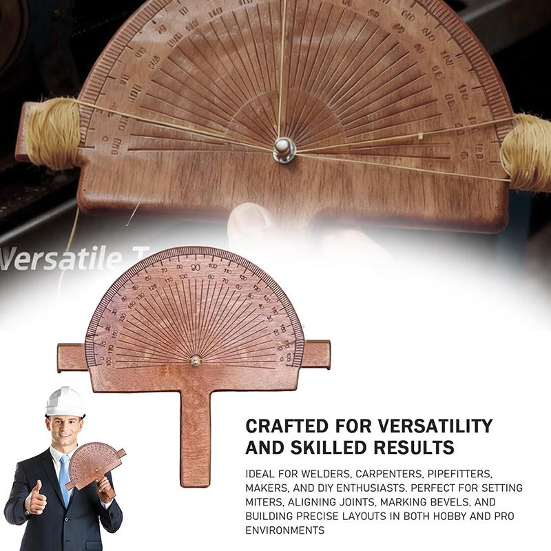 

Precision Angle Finder – Handcrafted Birch Wood Degree Tool, Custom Angle Finder Tool, Personalized Engraved Birch Protractor бежевий