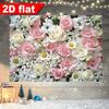 2D Pink & White Rose Flower Tapestry, Floral Wall Backdrop
