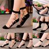 Summer Women Lace Socks  Glass Silk Short Thin Transparent Flower Socks