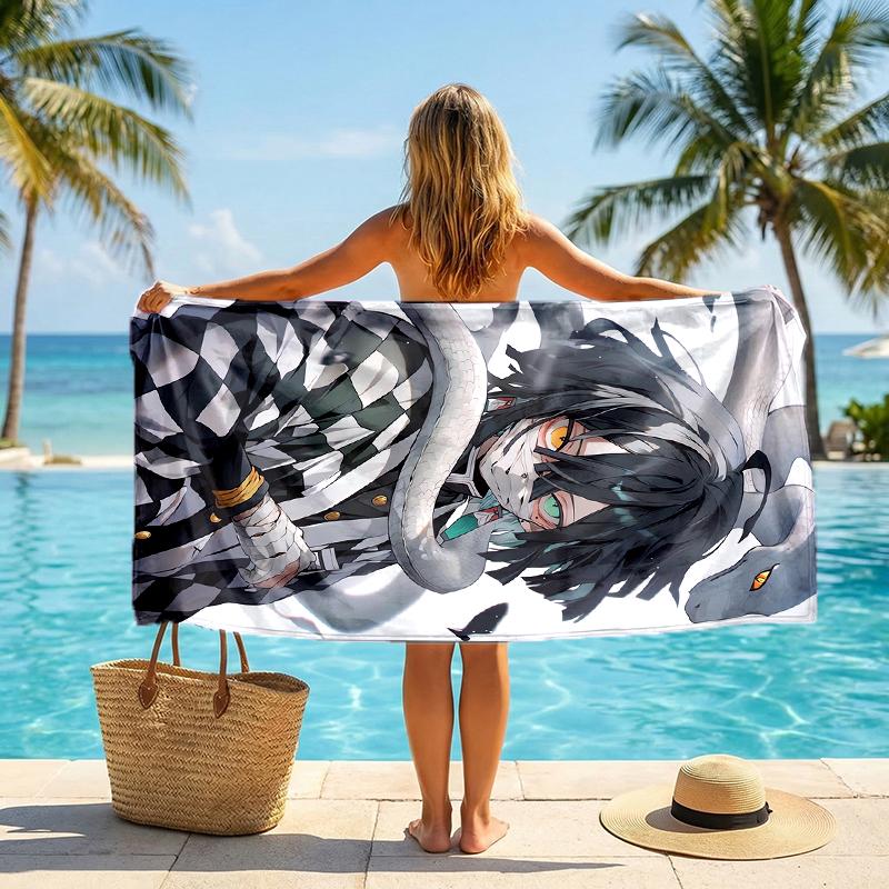 Mitsuri Iguro Fashion Beach Towel: Ideal for Summer Adventures Soft, absorbent and quick drying suitable for swimming and bathing