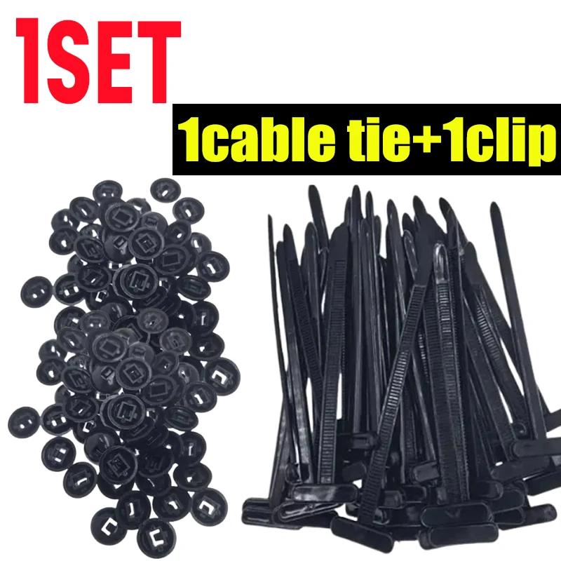 2-200pcs Self Locking Zip Nylon Cable Tie Buckle Black Zip Ties Multipurpose Cable Ties Tool Universal Heavy Duty for Car Repair