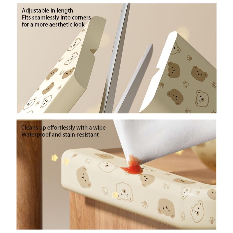 1PC Home Table Edge Sticker Wide Wrapped Edge No Sticker Corner Bumper 2M Safety Table Corner Protector Thickened Traceless