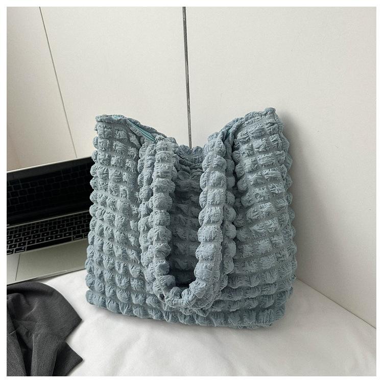 

Облачная сумка через плечо женская большой вместимости складная сумка лето новая сумка подмышку повседневная сумочка синий