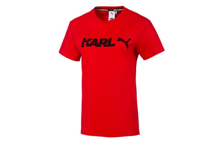 PUMA T Shirts Women s Bright Red Crew Neck Moderate Straight Fit 595565-47 XS