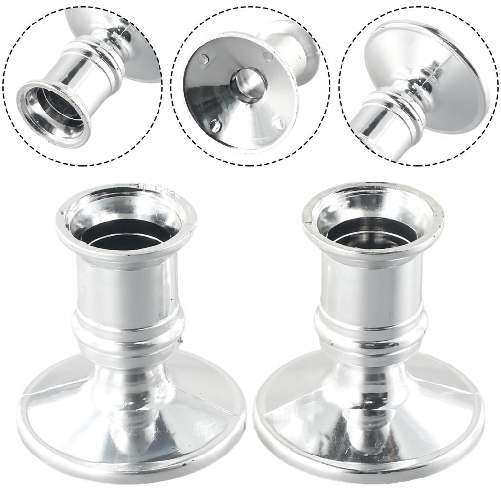 One Pair Taper Candle Holder Base For-Standard-Candlestick Home-Room Decor-Gear