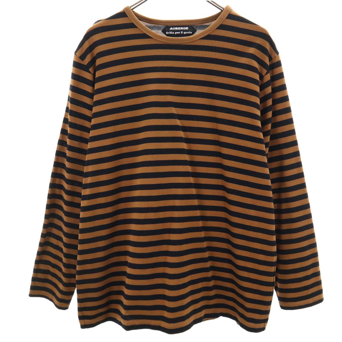 

AUBERGE Brilla per il gusto Brilla per il gusto специальный заказ сделано в Японии Футболка с длинным рукавом в полоску Мужская Б/У