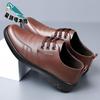 Business leather shoes men's British soft leather business casual shoes round head men's shoes Korean version of trendy leather shoes