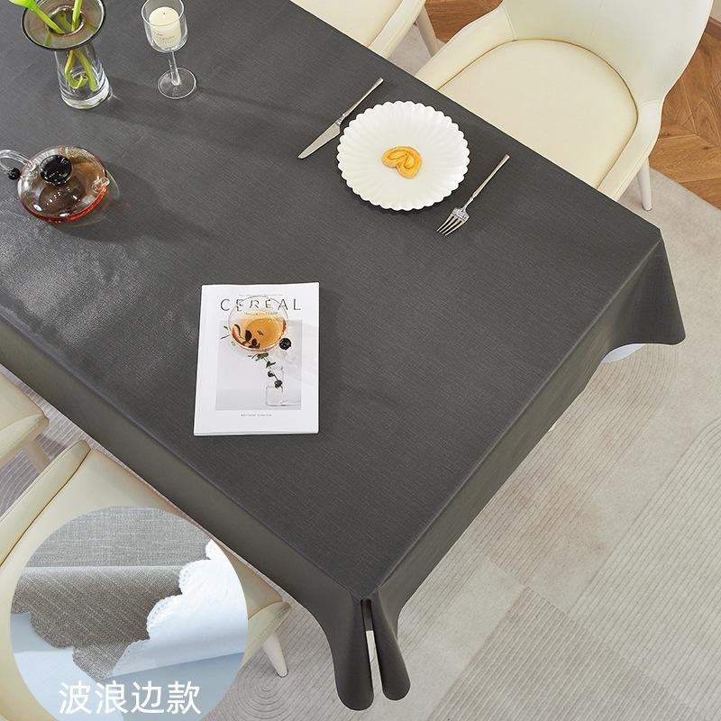 Household Dining Table Mat Waterproof And Oil-Proof Leave-In Tablecloth Kitchen Stall Non-Slip Dining Table Cloth Premium Feeling Table Mat
