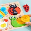 New 3D Wooden Puzzle Montessori Cartoon Animals Jigsaw Toys Fruits Early Educational Toys For Kids Preschool Learning