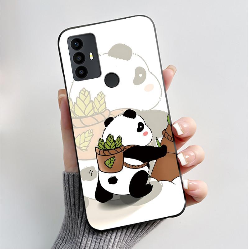 For TCL 30 SE 30E 306 305 Case 6165D 6102H 6102A 6102D Phone Cover Fashion Butterfly Flowers Black Soft Silicone Casing Bumper