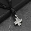 Alloy Cross Necklace Vintage Woven Leather Personality Jewelry For Men Women Cross Trend Element
