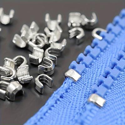 200pc Metal Zipper Stopper Set - Premium Aluminum Alloy, Easy Install, Ideal for Jackets, Bags, Footwear Repair