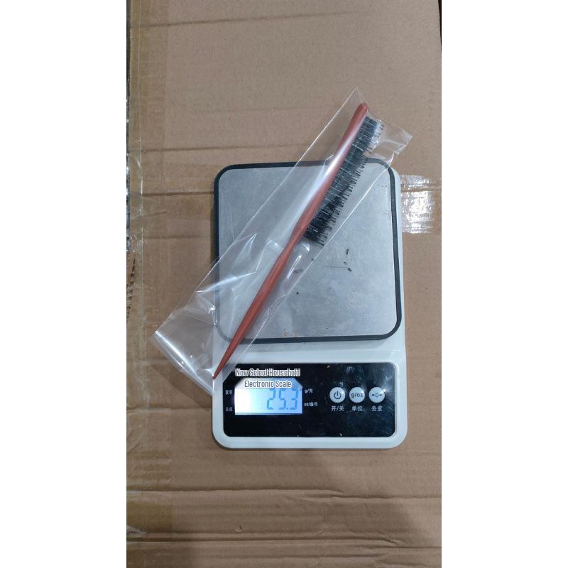 Three-Row Boar Bristle Tail Comb for Styling, Smoothing, Volumizing, Curling, and Teasing Hair.