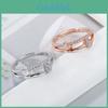 Three Jie Heart Shaped Diamond Inlaid Adjustable Opening Ring Wholesale Silver Jewelry