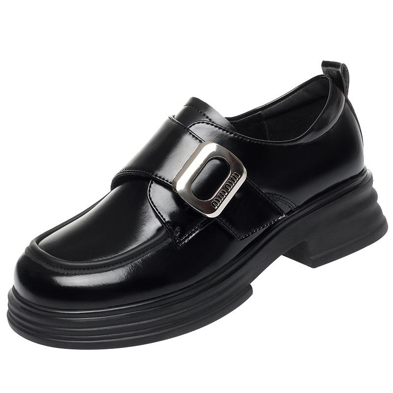 Japanese Style Lolita Shoes Women Vintage Chunky Loafers Slip On Black Single Pumps British Women Cosplay JK Uniform Shoes