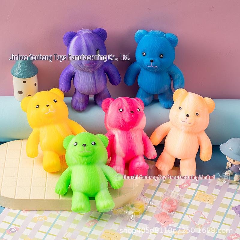 

Креативная двухцветная игрушка-мялка в виде медведя - Снятие стресса и веселье Flour Style Gradient Bear