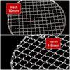 304 Stainless Steel BBQ Grill Net with Legs - Thickened Charcoal Grill Net for Roasting and Tea Brewing  