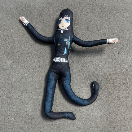 Demon Slayer Akaza Poseable Plush Doll Built-in Wire Stuffed Figure Infinite Castle Mugen Train Collectible Toy For Anime Fans Cuddly Fluffy Huggable