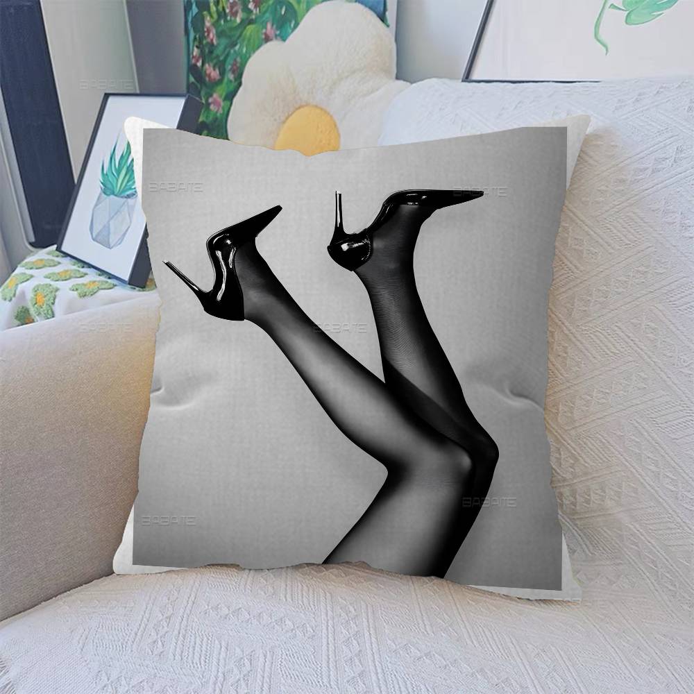 Black and White Sexy Girl Pillow Cover for Bedroom Room and Living Room Sofa Decorative Cushion Cover
