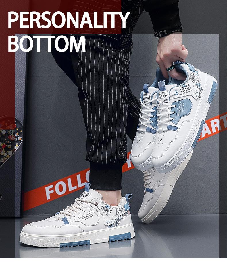 2025 spring and summer new breathable men's versatile casual white shoes student tide brand Internet celebrity board shoes lightweight trend