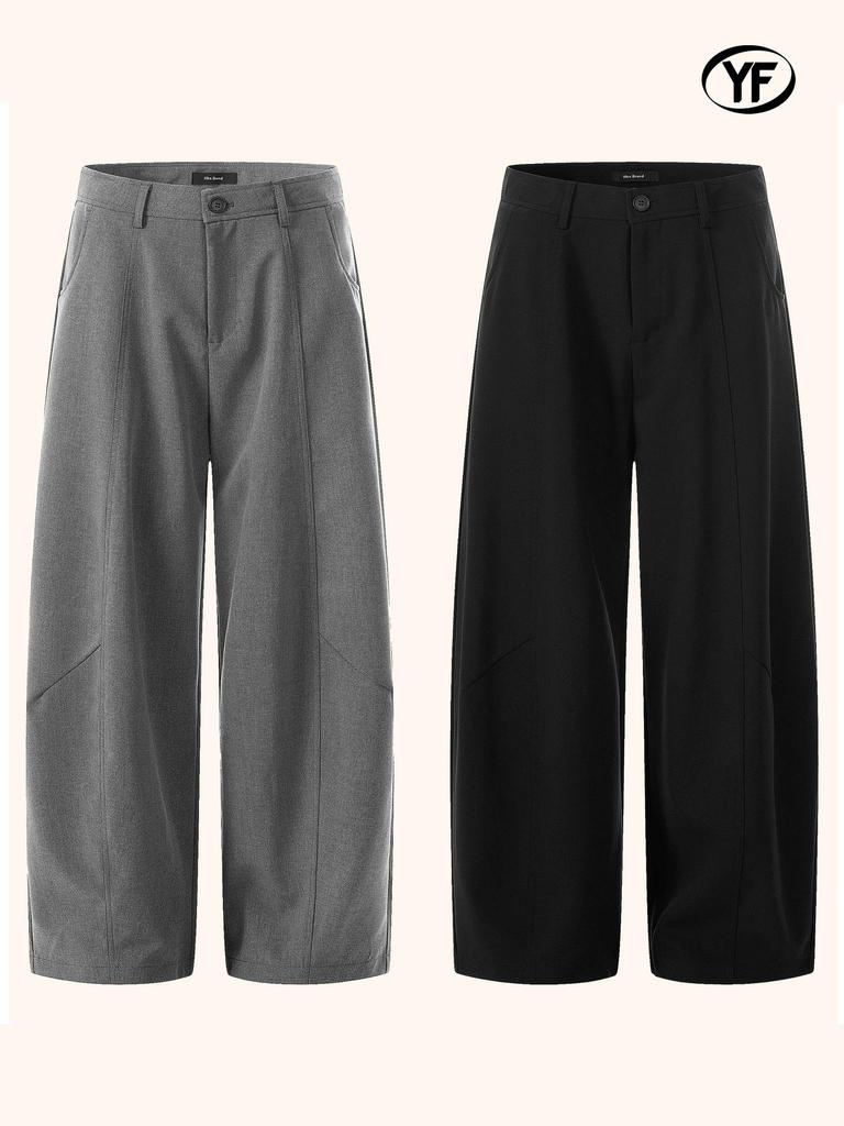 Yongfang Unisex Wide-Leg Casual Suit Pants