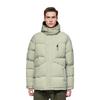 LI-NING Unisex 2023 Winter Color-Block Hooded 600FP Duck Down Jacket Khaki/Black AYMT065-5
