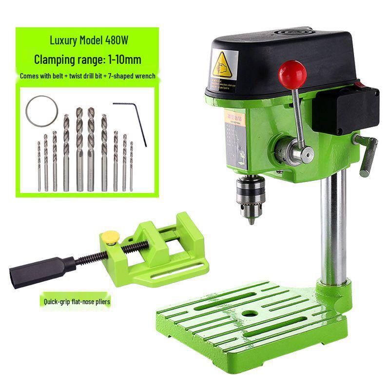 Multifunctional Desktop Electric Drill Press with Digital Display, 220V Industrial Grade Bench Drill for Household Use.