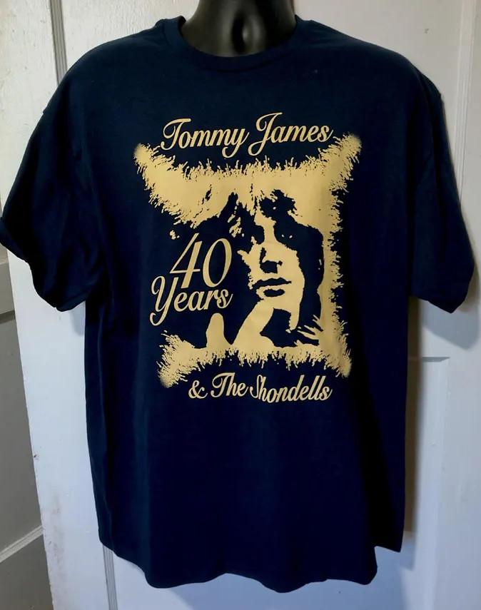 Хлопковая черная футболка унисекс Tommy James & the Shondells 40th Anniversary Tour C353 XXXXL