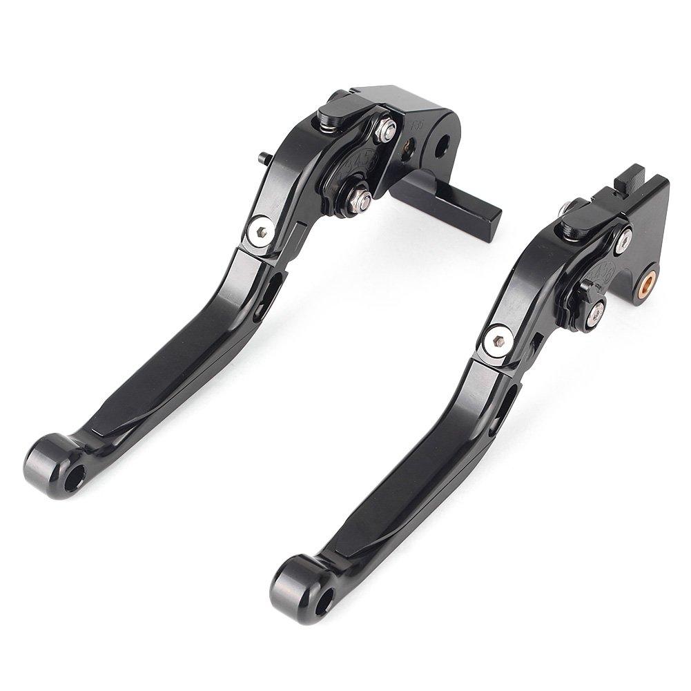 Mallofusa Motorcycle Brake Clutch Lever Set Adjuster Folding Telescopic 6 Level Adjustment Genuine Replacement