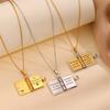 Stainless Steel Opening Book Pendant Heart Girls Text Locket  Mother's Day
