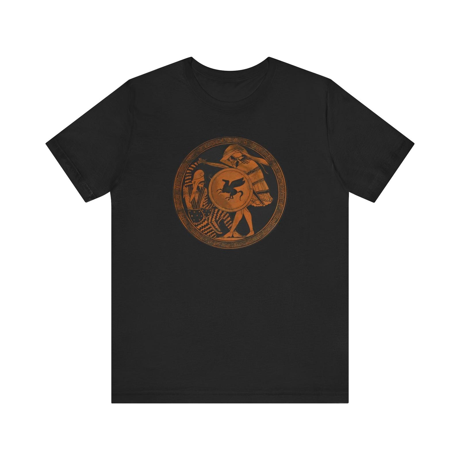 Greek Persian Soldiers Dueling Pottery Red Figure Ancient Greek Kylix T-Shirt S
